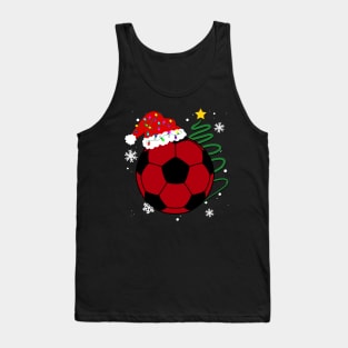 Buffalo Red Plaid Soccer Ball Christmas Sport Xmas Pajama Tank Top